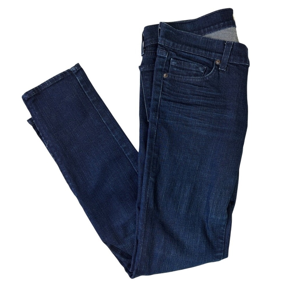 J Brand The Deal Skinny‎ Leg Jeans Blue Womens 27 Ankle Zip Dark Wash Consign - Picture 2 of 10